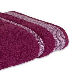 Spaces Hygro Cotton Bath Towel 600 Gsm | Blooms Softer When Washed Ultra Absorbency Dries You Quicker Bath Towel (Dark Violet)