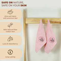 Akiko Home Prima Dream 100% Cotton Hand Towels 400 Gsm | Soft, Absorbent & Durable, Cotton Hand Towel | Pack Of 2 (Peach)