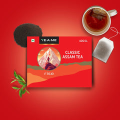 TE-A-ME Classic Assam Rise Tea - Pack Of 4 X 100 Tea Bags | Full-Bodied Taste, Rich & Bold Flavor