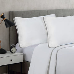 Premium Sleeping Pillow, Firm & Lofty Pillow, Size - 17 X 27 Inch | Bed Pillow For Sleeping, Microfiber Pillow, Washable | White Pillow - Set Of 2