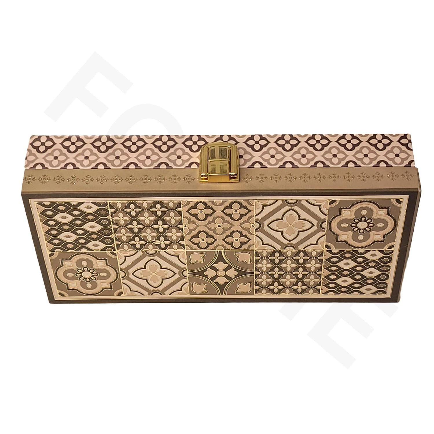Fancy Shagun Cash Box Or Gaddi Box For Gifting Money On Wedding, New Born Baby, Ring Ceremony Pattern1pc, Material - Wood, Colour - Mahendi