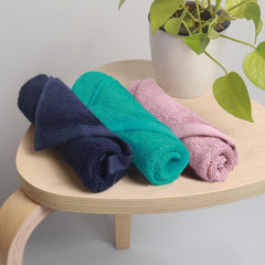 Heelium Bamboo Face Towel 600 Gsm | Ultra Absorbent & Odour-Free 3x Softer Than Cotton Towels | Pack Of 3 -Blue, Teal & Peach