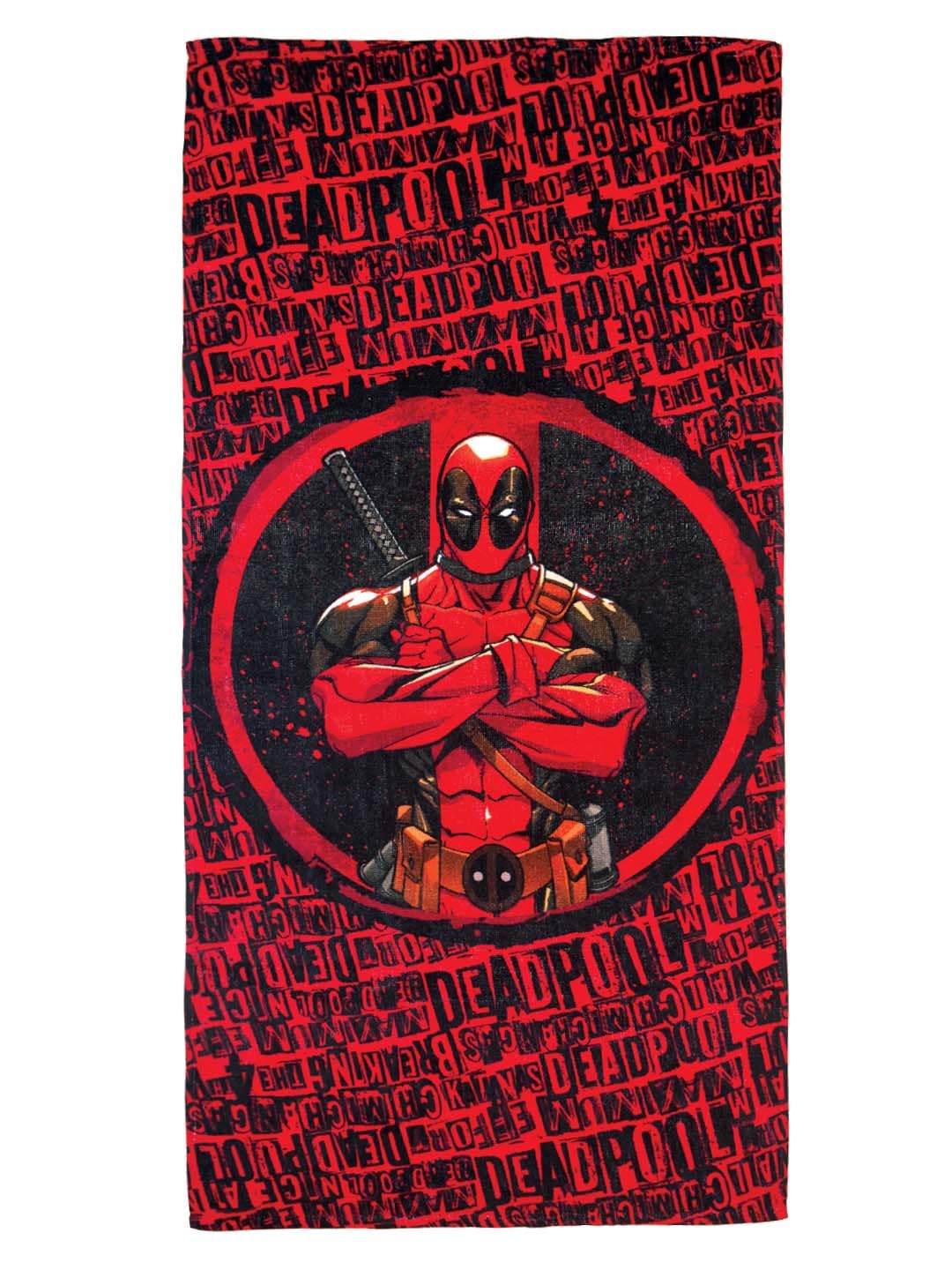 Athom Living Kids Soft Cotton Cartoons Digital Printed Bath Towel 300 Gsm (Deadpool)