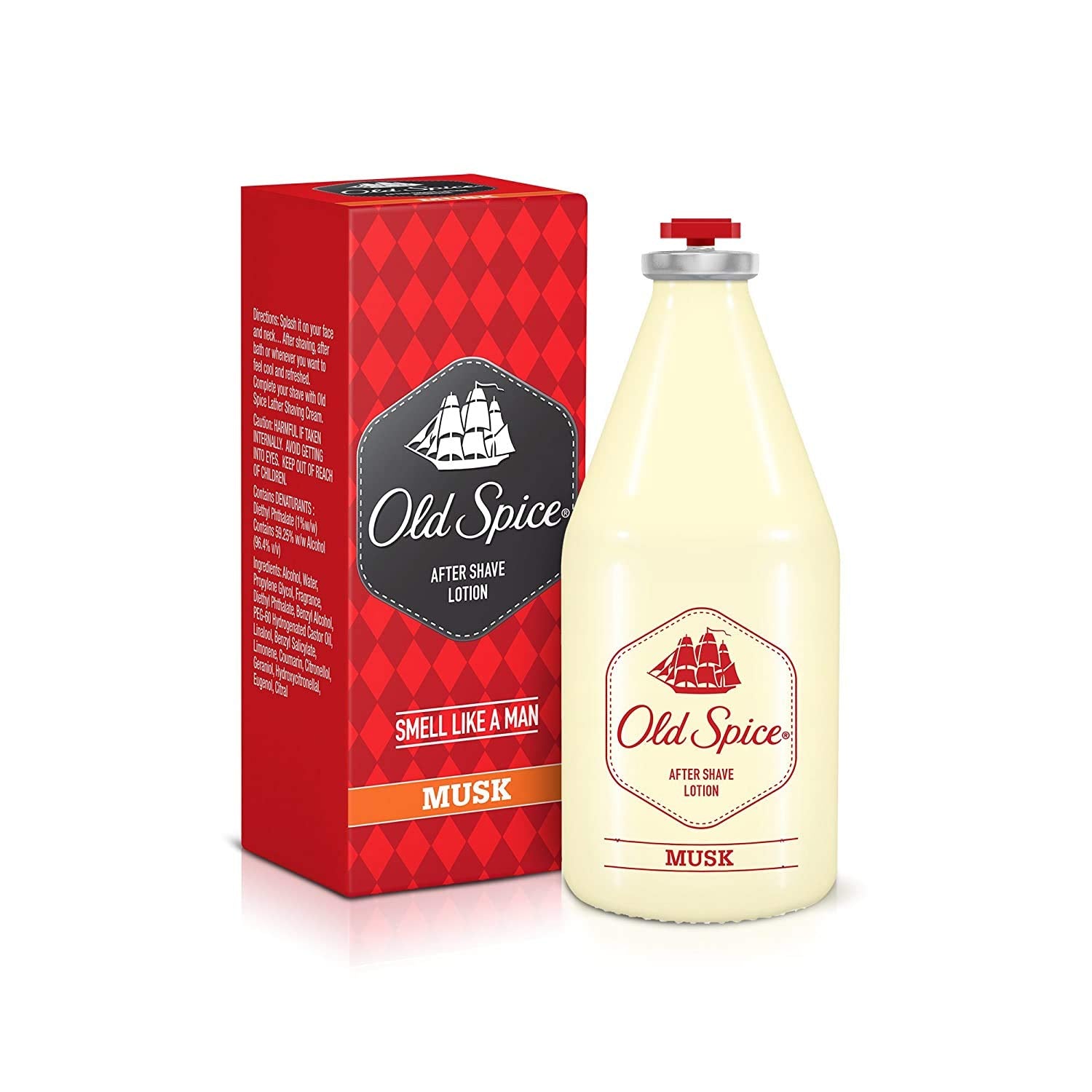 Old Spice Timber Deodorant For Men 140ml 4.7 Fl.oz. & Old Spice Musk After Shave Lotion 100ml 3.4 Fl.oz.