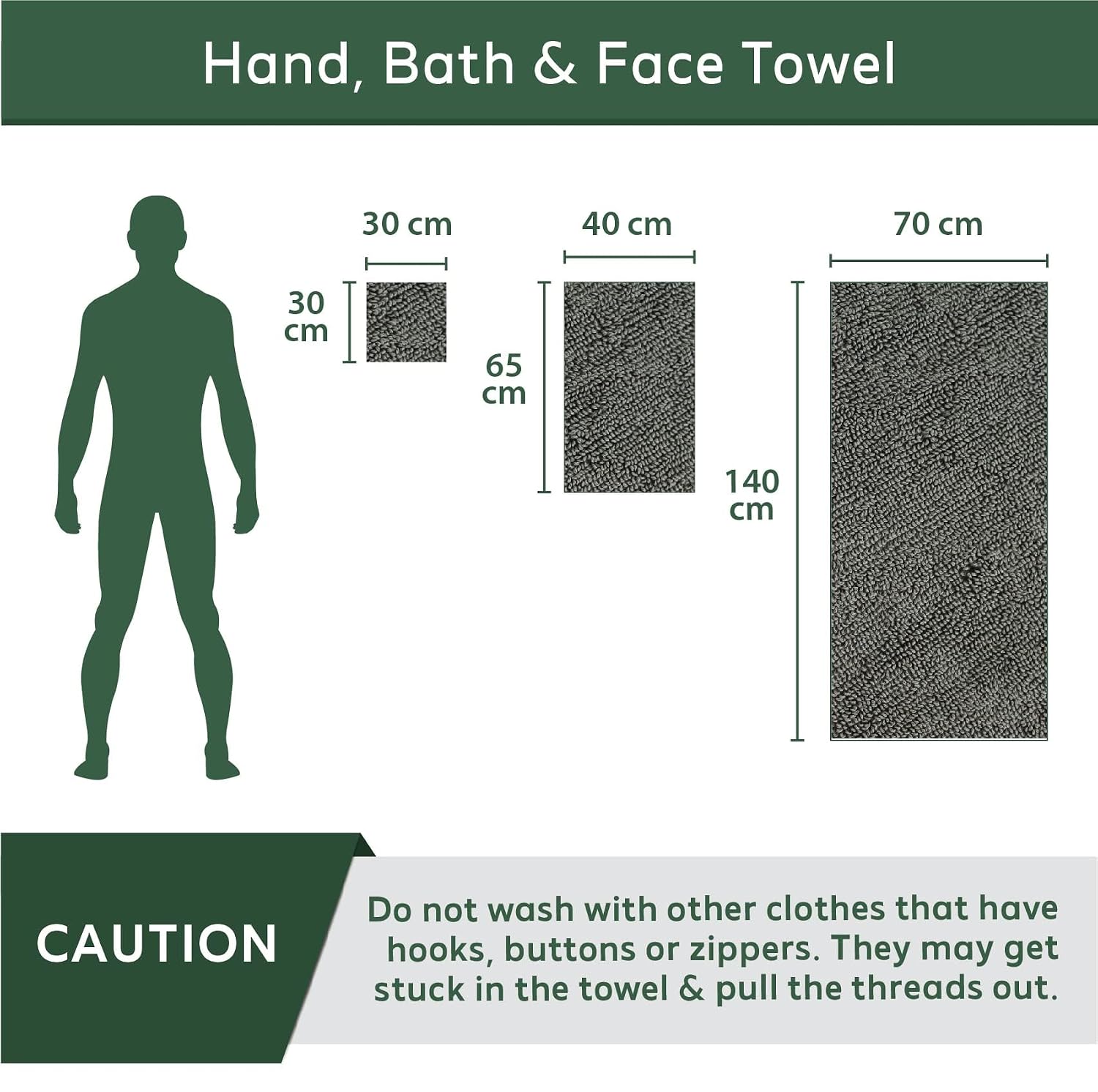 Heelium Bamboo Towel 1 Bath + 1 Hand & 1 Face Towel 900 Gsm | Soft, High Absorbency & Antibacterial Towels (Iris) - Pack Of 3