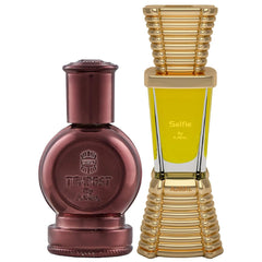 Ajmal Tempest 12ml 0.4 Fl.oz. & Selfie Concentrated Perfume Oil Woody Aromatic Alcohol-free Attar 10ml 0.3 Fl.oz. For Men & Women