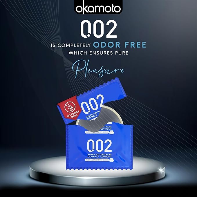 Okamoto - Japan's Best | Thinnest Condom In India | Non Latex | 0.02 Mm Ultra Thin (Pack Of 2, 12s)