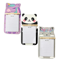 Magnetic Fridge Memo Notepad With Pencils Inserted For Notes, Cute Animal Memo Pad, Pack Of 3
