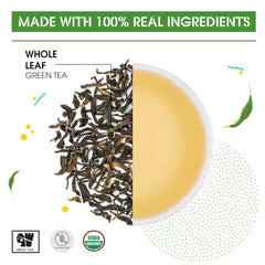 Teabox Organic Green Tea - 25 Pyramid Tea Bags | Increases Metabolism, Rich In Antioxidants - 100% Whole Leaf Tea Sourced From Darjeeling | Low Caffeine, 0% Bitterness