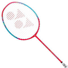 Yonex Graphite Badminton Racquet NANOFLARE 002 FEEL, G4 4U, Colour - Cyan & Red, Grip Size - 4 1/2 Inches