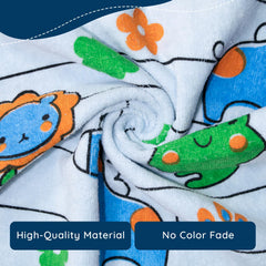 Rangoli 100% Cotton Baby Bath Towel 300 Gsm | Super Soft & Highly Absorbent, Anti-Bacterial, Multipurpose Towels (Light Blue) - Pack Of 1