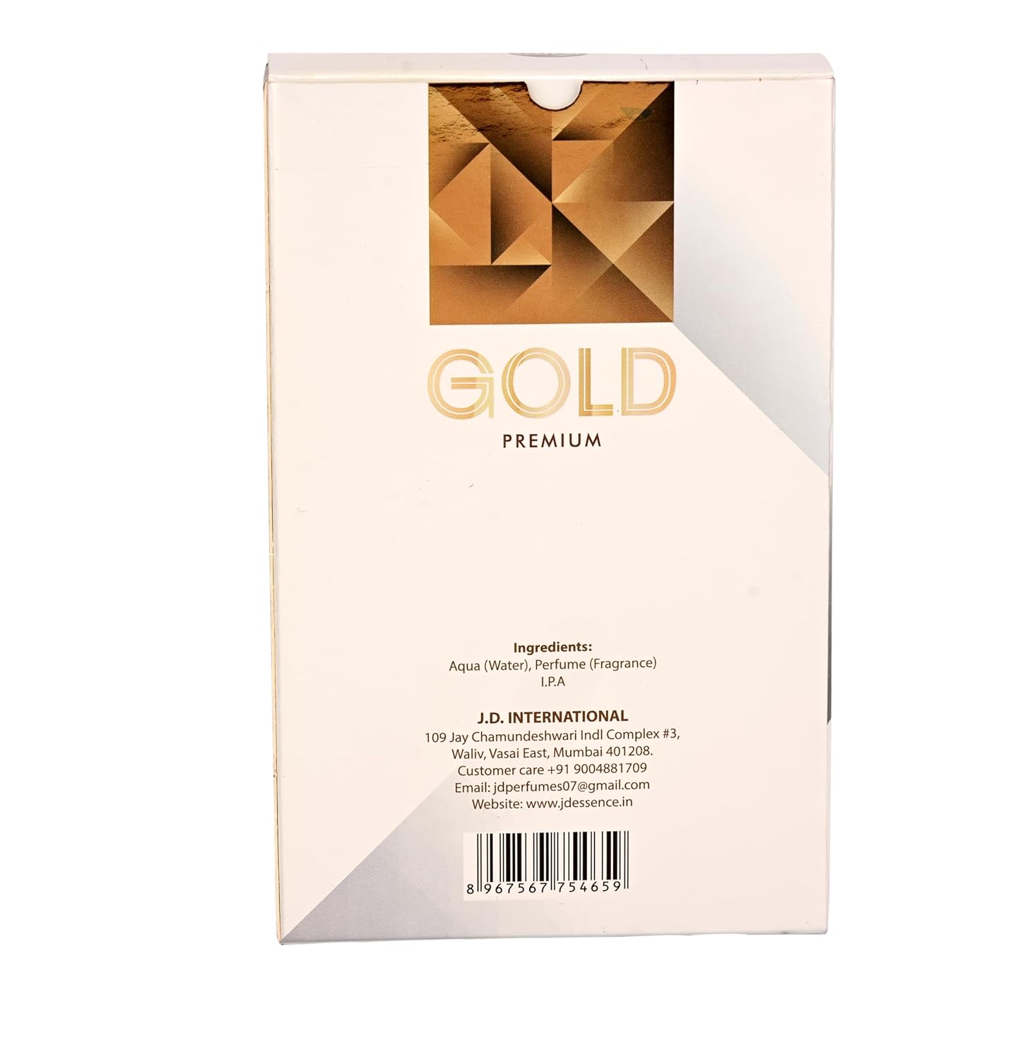 JD International Gold Premium Apparel Unisex Perfume With Long Lasting Fragrance - 100ml, 3.4 Fl.oz. | Unisex Perfume