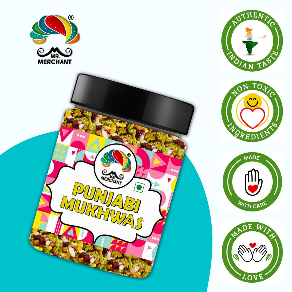 Mr. Merchant Punjabi Traditional Mouth Freshener Mix 300gm, | Jar Pack