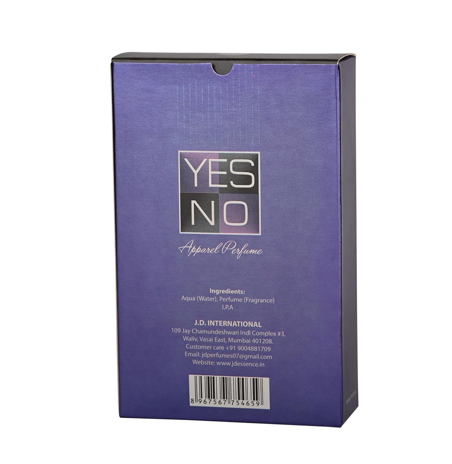 JD International Yes No Apparel Unisex Perfume With Long Lasting Fragrance - 30ml, 1.02 Fl.oz. | Unisex Perfume