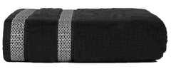 Casa Copenhagen Egyptian Cotton Solitiare 1 Pcs Large Bath Towel 500 Gsm (Black)
