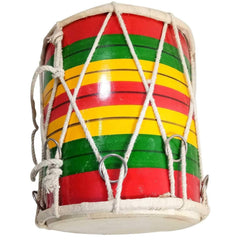 Handmade Miniature Musical Instruments Wooden Kids Dholak - Multicolor | Perfectly Symmetric Round Dholak - Dholak For Festival, Wedding, Satsang | Punjabi Dhol Drum, Housewarming Gifts