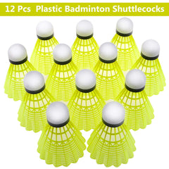 Tima 350 Badminton Nylon Shuttlecocks , Hight Speed Advanced With Great Stability And Durability | Yellow , Pack Of 12