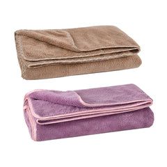 Urbanleaf Microfiber Large Bath Towel Quick Dry Super Absorbent Bath Towel | Towel For Bath, Travel, Gym, Beach, Pool & Yoga (Brown & Purple)