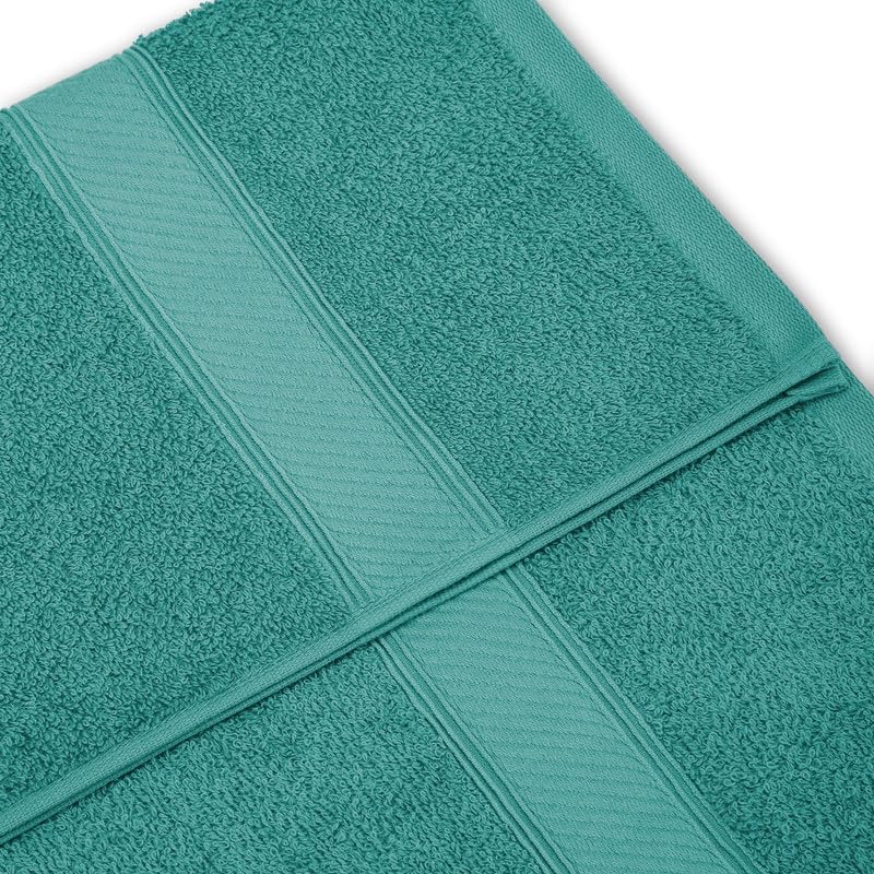 Welspun Alpha Cotton Large Bath Towel Soft & Absorbent 500 Gsm (Dobby - Light Teal)