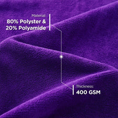 Kuber Industries Face Towel 450 Gsm | Antibacterial Microfiber Hand Towel (Purple) - 3 Pcs