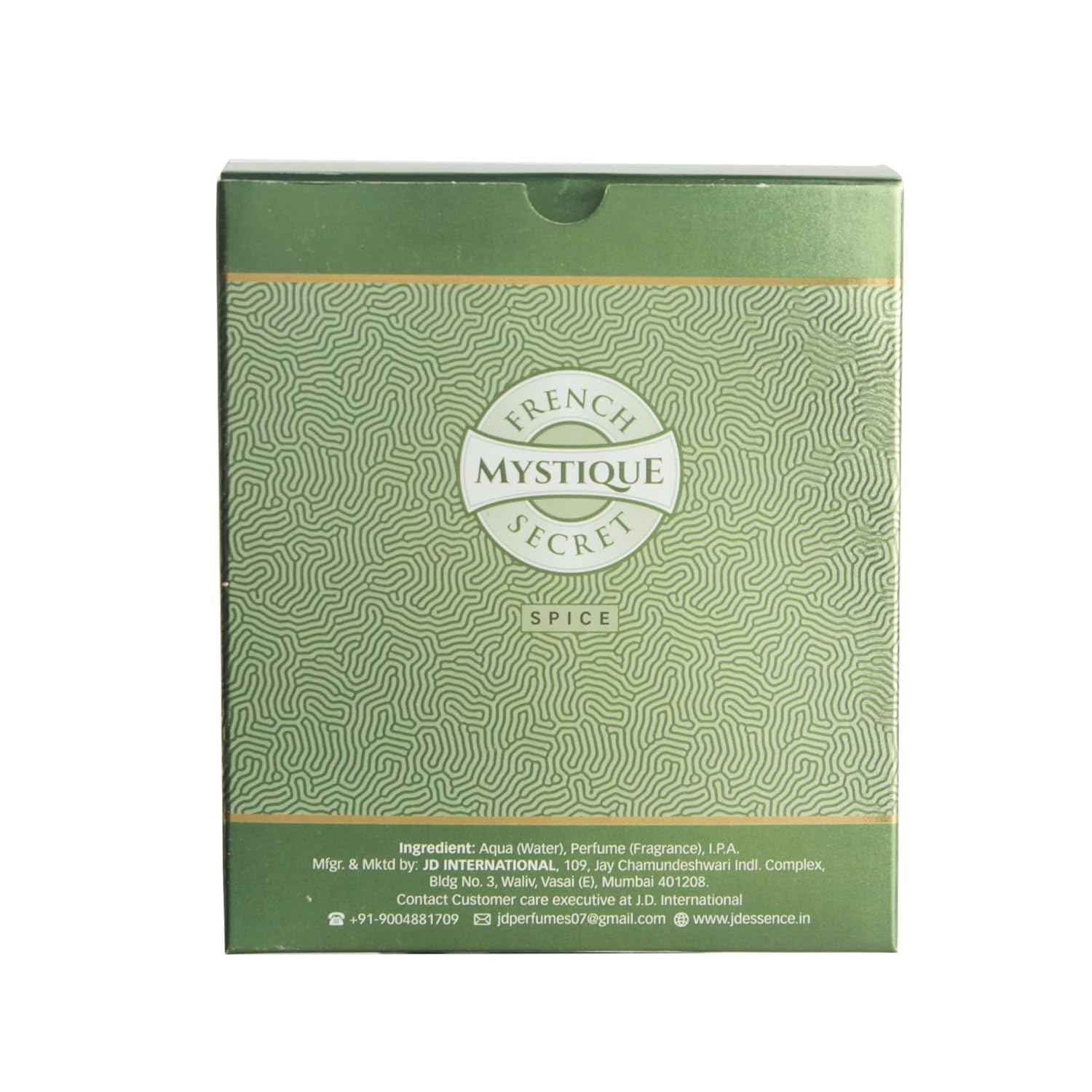JD International Mystique Spice Perfume For Men - 100ml, 3.4 Fl.oz. | French Secret | Long Lasting Fragrance