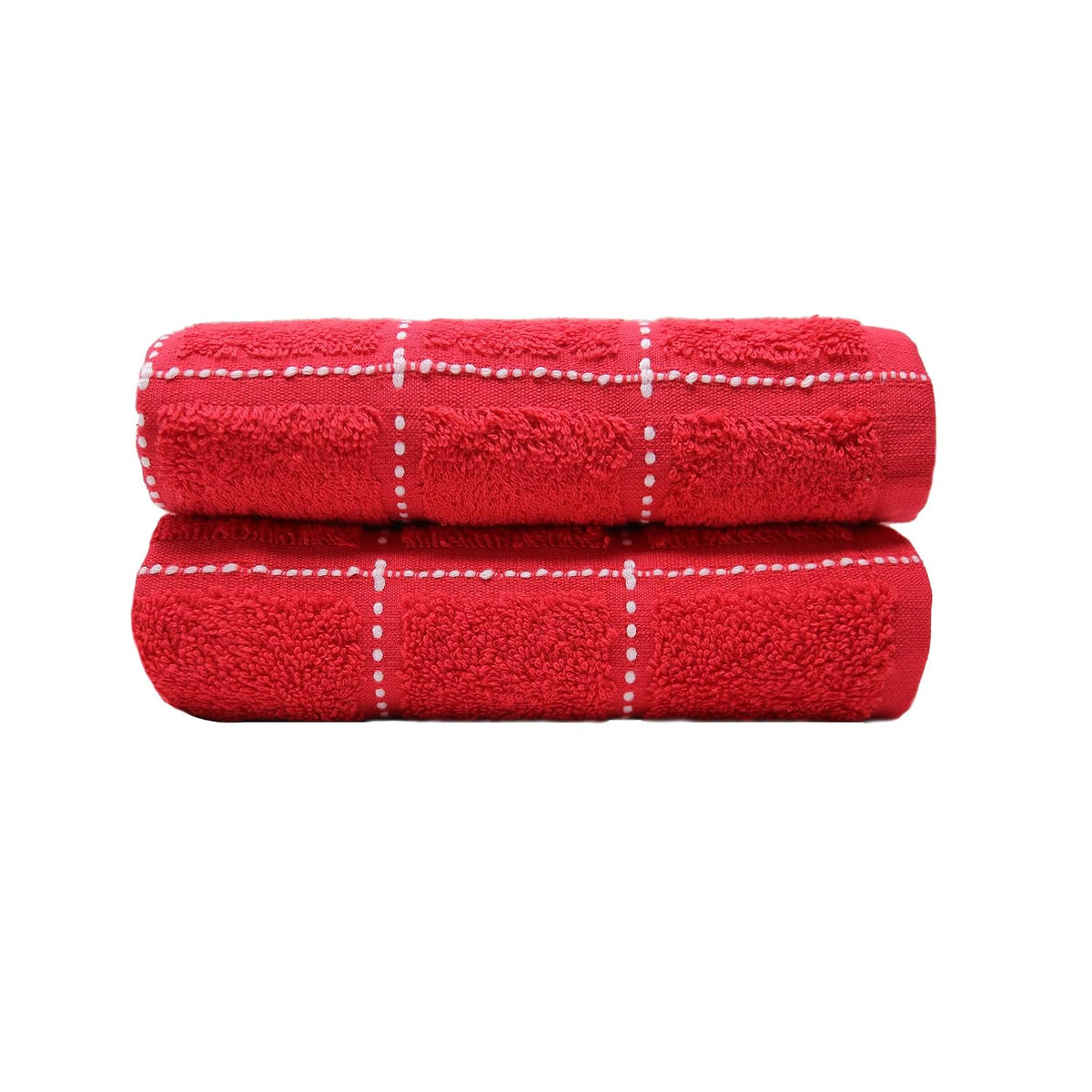 Trident 100% Cotton Luxury Hand Towels 400 Gsm | Super Soft, Easy Care- Everyday, Swim, Pool, Yoga, Travel- Sweet Red (Pack Of 2)