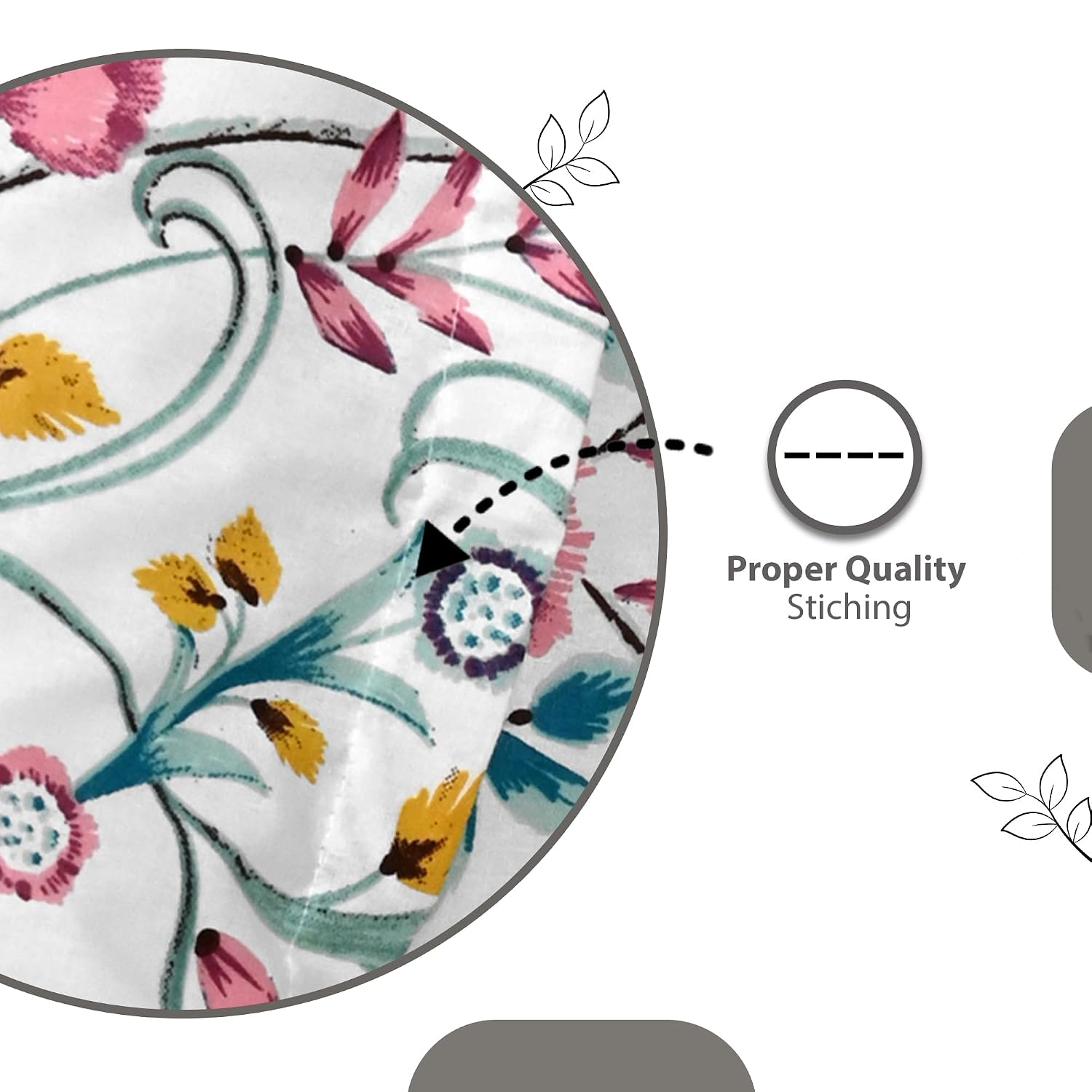 King Size Double Bedsheet With 2 Pillow Cover - 108 X 108 Inches, White & Pink | Skin Friendly Fabric For Everyday Comfort - Perfect Gifting For Wedding Anniversary