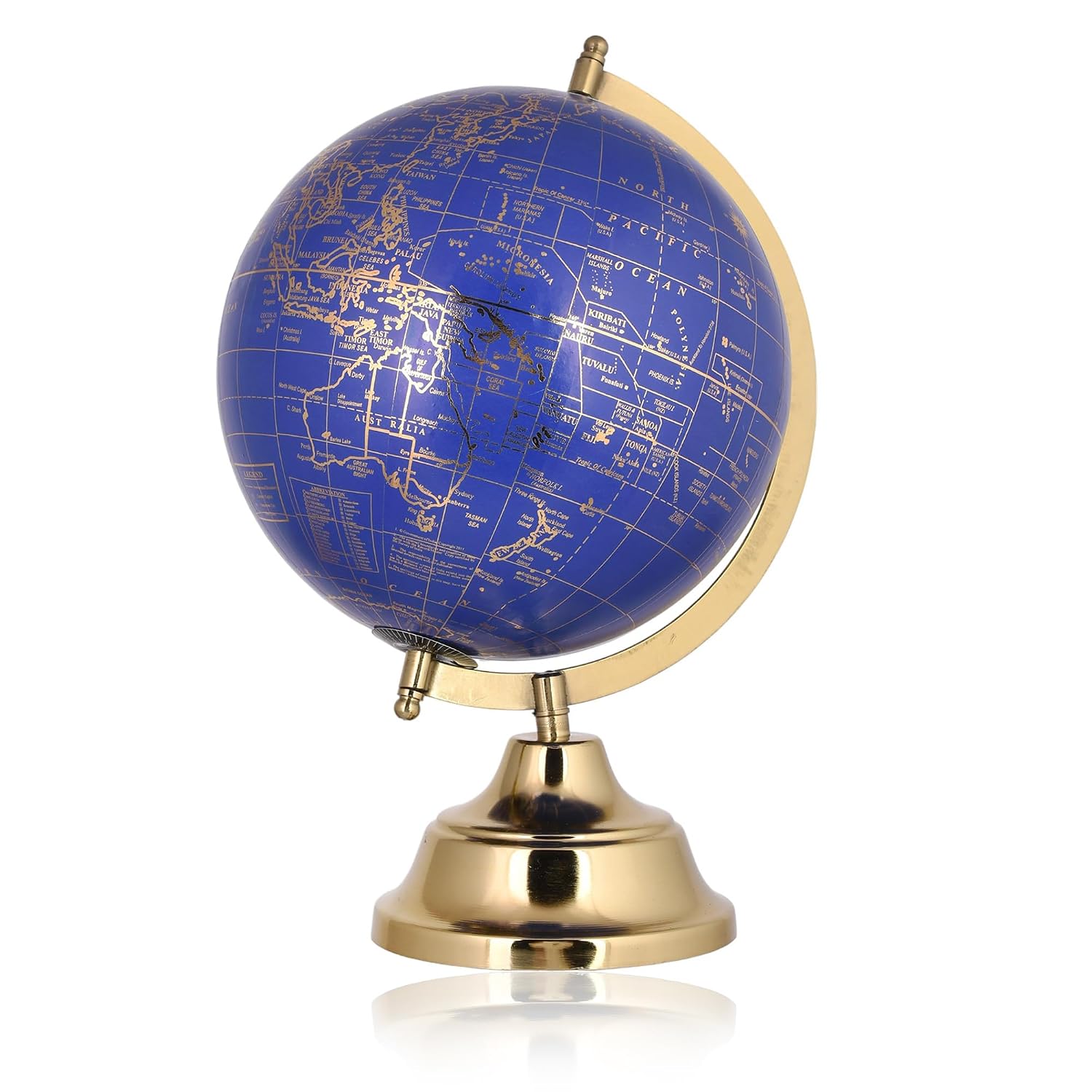 Educational World Globe With Heavy Metal & Metal Base, Home Decor, Political Globe, Office, For Kids & Students, 8 Inch, For Kids & Students Learning, Pack Of 1