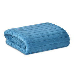 Urbanleaf Microfiber Large Bath Towel 300 Gsm | Quick Dry Super Absorbent Bath Towel For Men & Women (Blue Stripe)