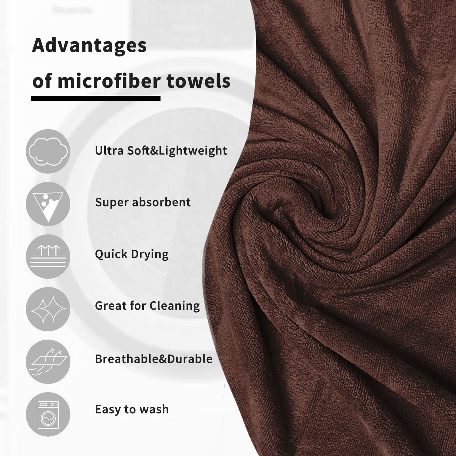 Sassoon Venir Microfiber XXL Men Bath Towel 450 Gsm | Ultra Soft Material, Towel For Daily Use (Cocoa)