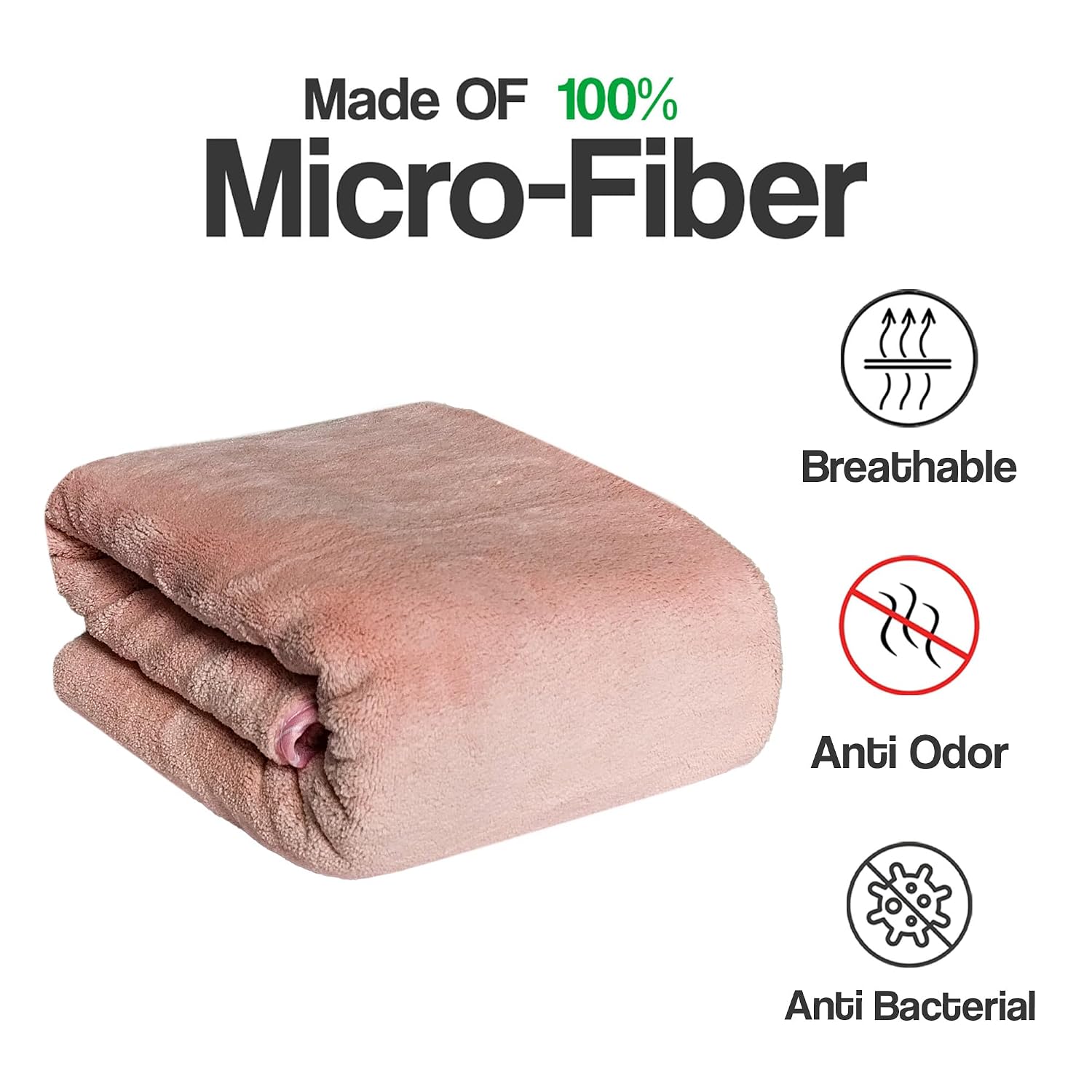 Urbanleaf Microfiber Large Bath Towel Quick Dry Super Absorbent Bath Towel | Towel For Bath, Travel, Gym, Beach, Pool & Yoga (Peach)