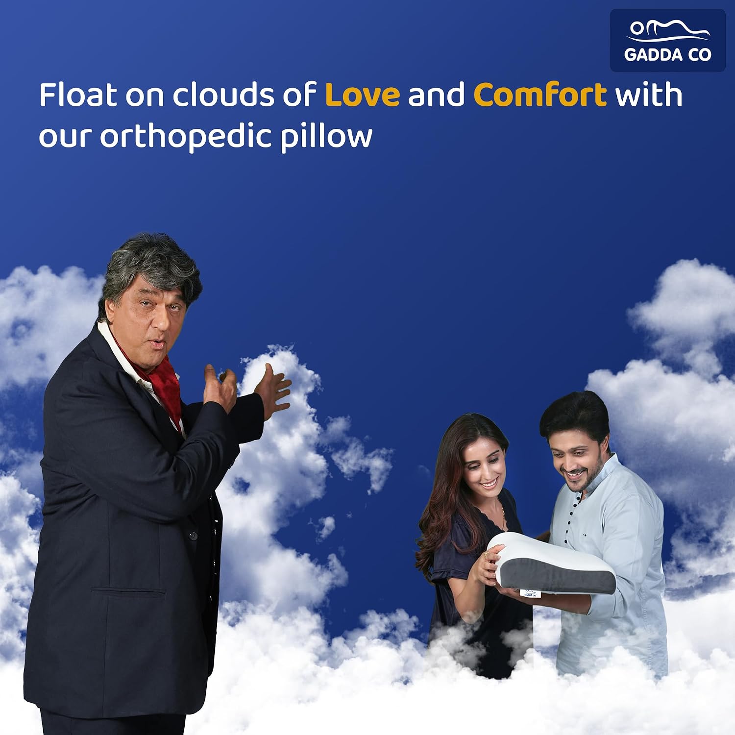 Orthopedic Contour Memory Foam Cervical Pillow, White & Grey -19.5x11x3.5 Inch | Neck & Shoulder Pain Relief | Ergonomic Support For Spinal Alignment & Better Sleep - Adjustable Pillow
