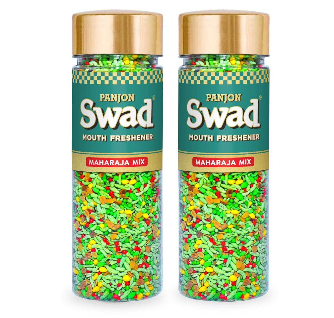 Panjon Swad Maharaja Mix Mukhwas 450gm, (225gm *2 Bottles) | Perfect For After-Meal Snack