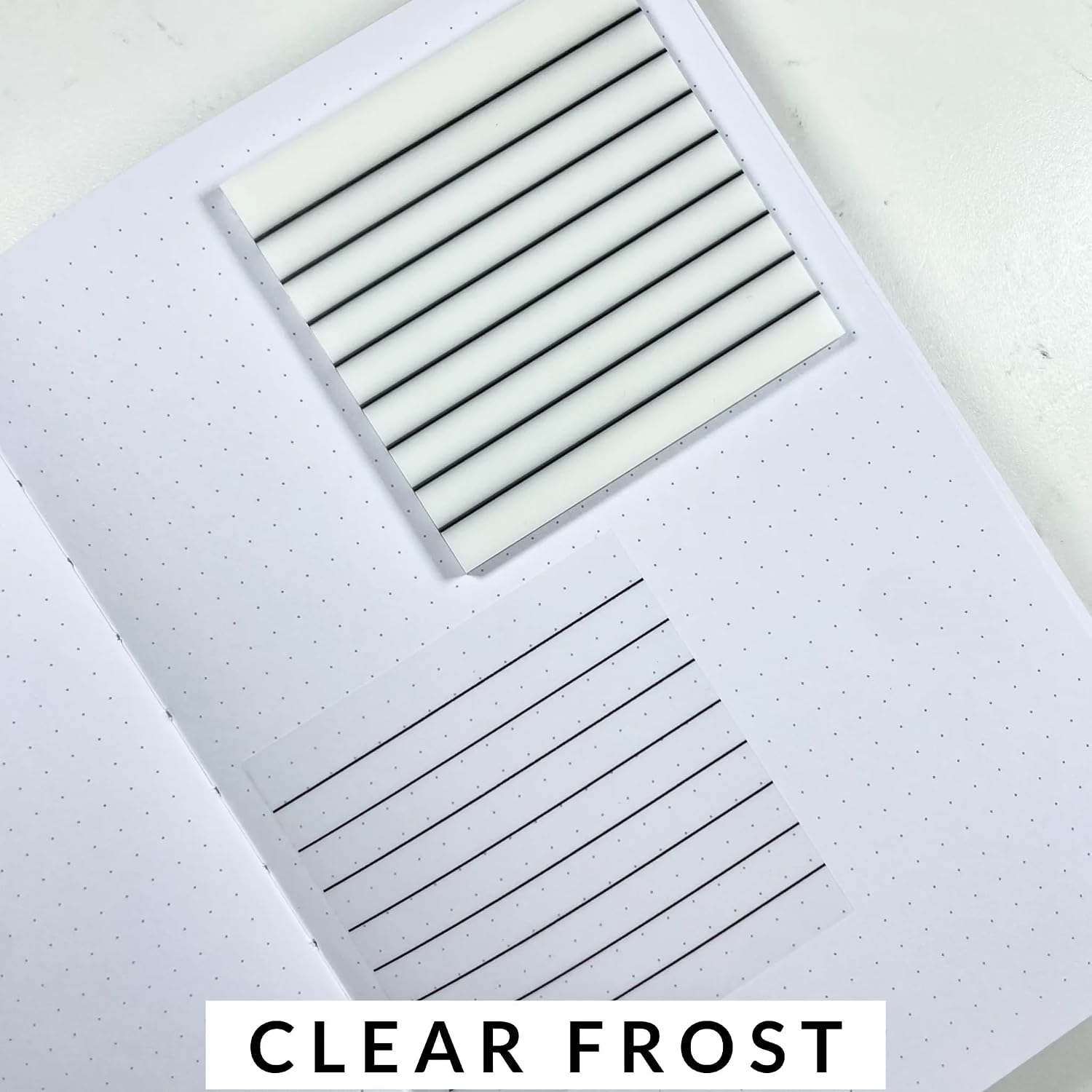 50 Sheets Transparent Sticky Notes With Line | Self Sticky Notes Waterproof Pet Markers | (White)