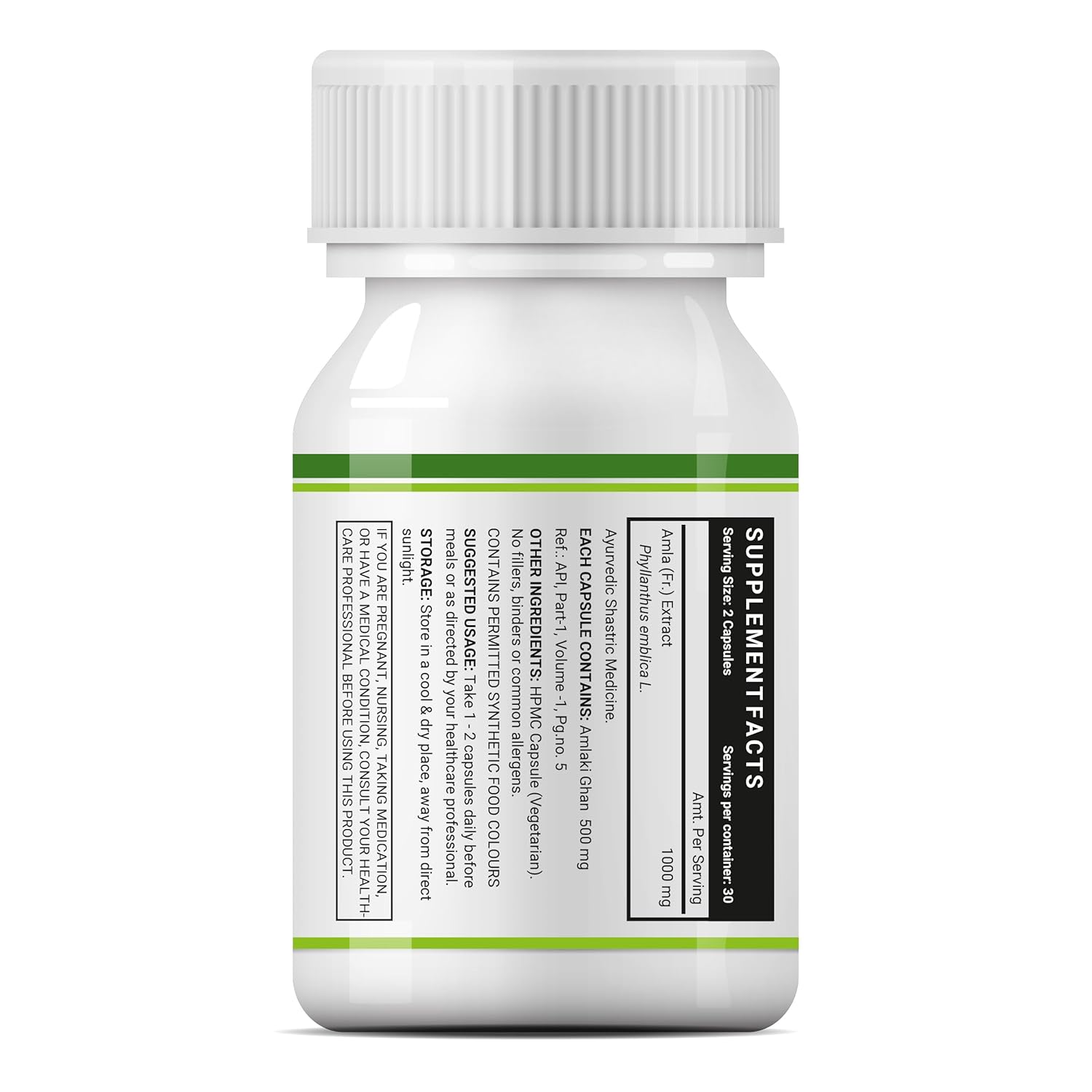Inlife Natural Vitamin C Amla Extract Supplement Immunity, Overall Wellness For Men & Women | 60 Veg Capsules 100gm 0.2lbs