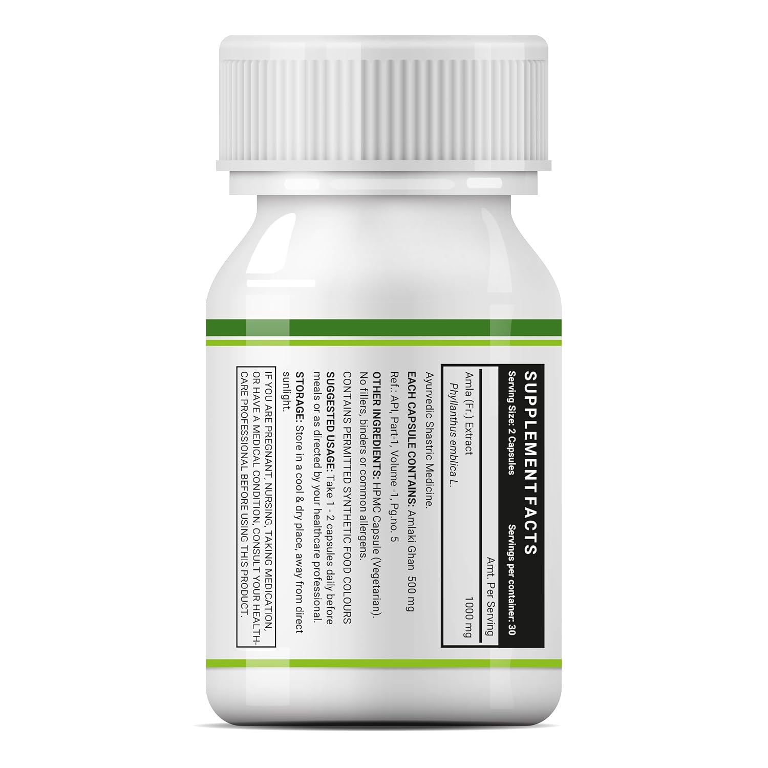 Inlife Natural Vitamin C Amla Extract Supplement | Immunity, Overall Wellness For Men And Women | 60 Vegetarian Capsules 100gm 0.2lbs