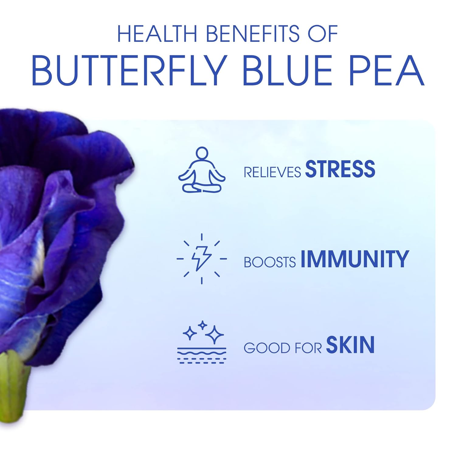 Teabox Butterfly Blue Pea Flower Tea - 30gm, 1.05 Ounce | Can Make Hot Tea, Iced Tea, Mocktails, Cocktails - Aparajita Tea, Color Changing Tea | 0% Caffeine - Blue Amore Tisane Tea