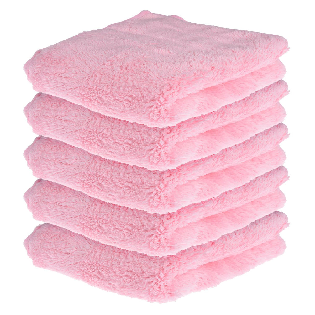 Kuber Industries Cleaning Towel 750 Gsm | Reusable Cleaning Cloths For Kitchen, Duster, Cleaning Towel (Light Pink) Pack Of 5