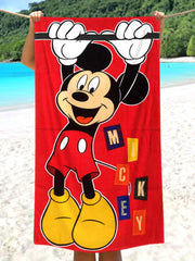 Athom Living Mickey Mouse Kids Bath Towel 300 Gsm | Super Soft, Quick Dry, Highly Absorbent, Lightweight & Durable Towel (Multicolor)