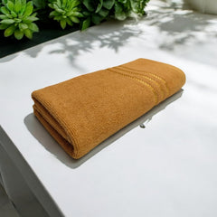 100% Cotton Bath Towel 450 Gsm | Large Size Soft & Absorbent Sport & Beach Bath Towel (Brown)