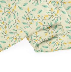 Bedding Set 1 Double Bedsheet, 2 Pillow Covers With 1 Comforter | 90 X 100 Inches, Beige & Green | Perfect For Queen Bed Durable & Wrinkle Free - All Season Bedding