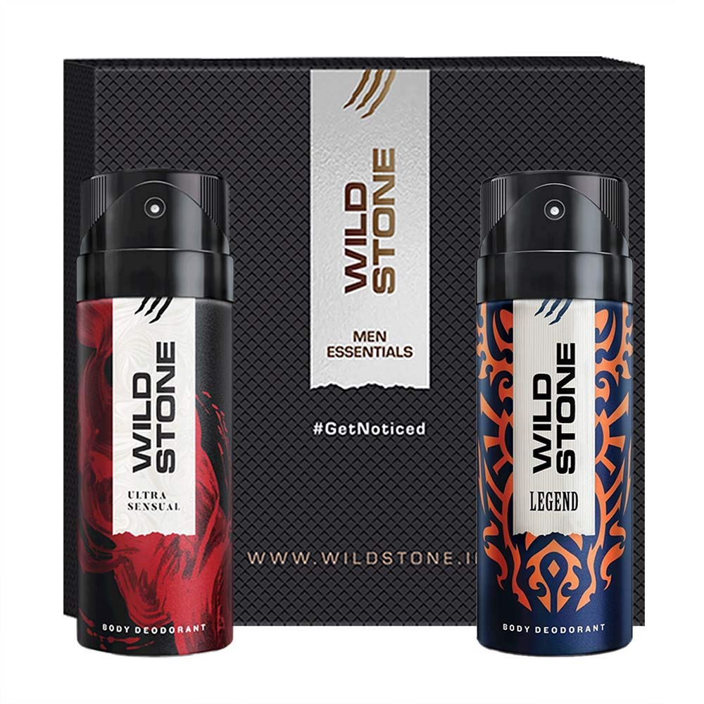 Wild Stone Legend & Ultra Sensual Deodorant Body Spray 300ml 10.1 Fl.oz. Pack Of 2 | Long Lasting Fragrance