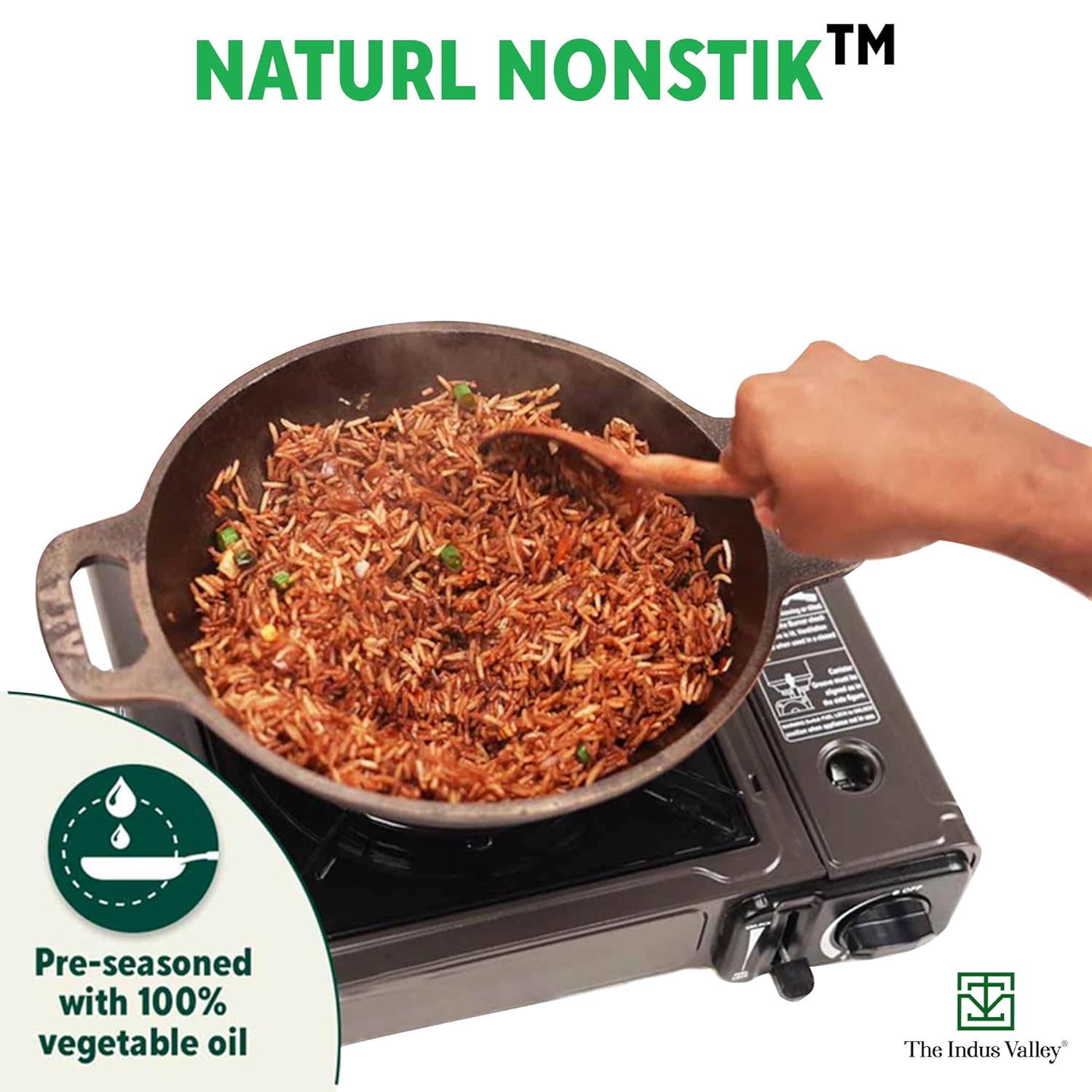 Super Smooth Black Cast Iron Kadai With Glass Lid - Medium, 10.2 Inch, 26 Cm, 2.5 Liters, 2.4 Kg | Naturally Nonstick, Pre-Seasoned Kadhai, 100% Pure & Toxin-Free, No Chemical Coating