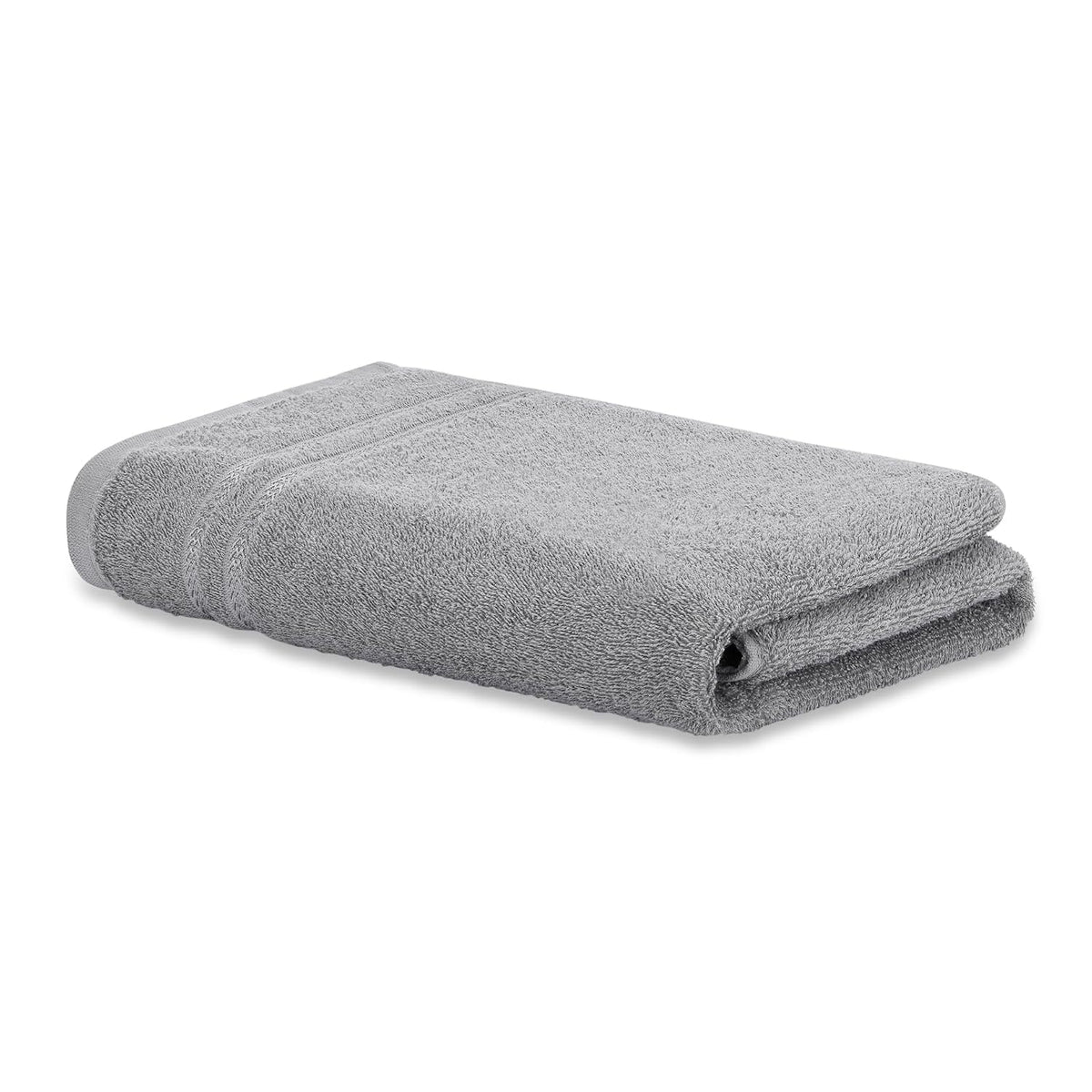 Welspun 100% Cotton Quik Dry Bath Towel 380 Gsm | High Absorbency Super Soft, Fast Drying Bath Towels Large Size (Grey)