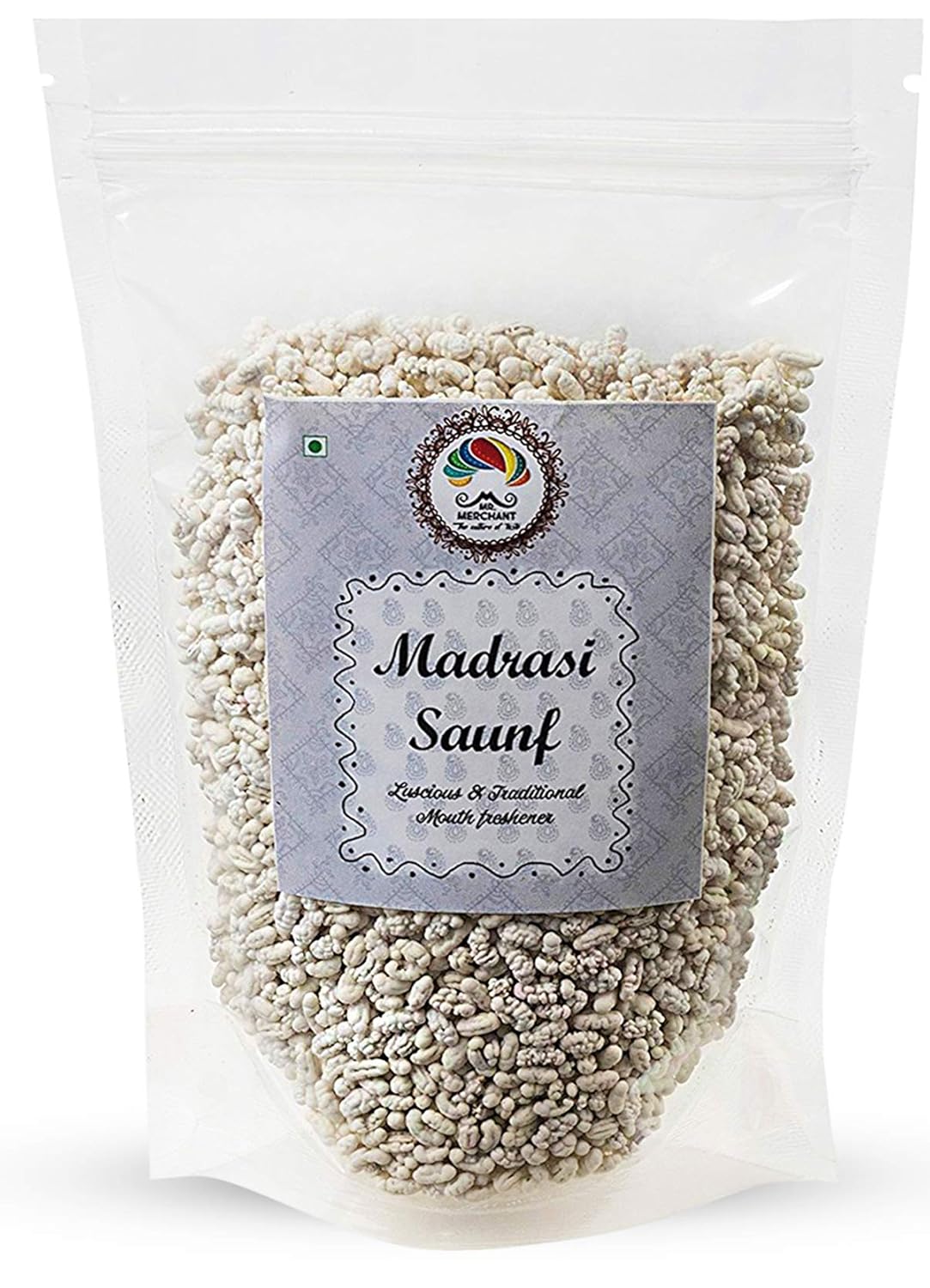 Mr. Merchant Mouth Freshener White Sweet Fennel Seeds (Madrasi Saunf) 400gm,