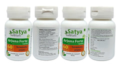 Satya Naturals Terminalia Arjuna Extract Capsules Highest Potency, 100% Herbal Product | 60 Veg Capsules 100gm 0.2lbs Each Pack Of 4