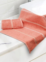 Mytrident Hand Towel Urban Comfort 400 Gsm | 100% Cotton Bath Towel (Brick Red)- Pack Of 2