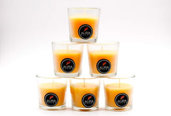 YELLOW VOTIVE GLASS CANDLE SET OF 6 | PERFECT FOR HOME NIGHT DECORATIONS