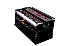 Harmonium Musical Instrument - 9 Stopper, Churidar Bellow, 42 Key, Two Reeds (Bass-Male), 3 1/2 Octave | Two Side Carry Handles, Jaali Frame On Keys