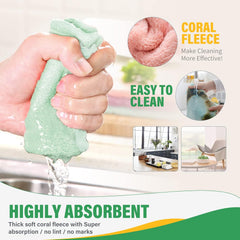 Microfiber Cleaning Cloths Highly Absorbent & Softer Dish Cloths And Kitchen Towels 140 Gsm | Reusable & Washable Lint Free For House, Car, Bathroom, Window - Pack Of 12